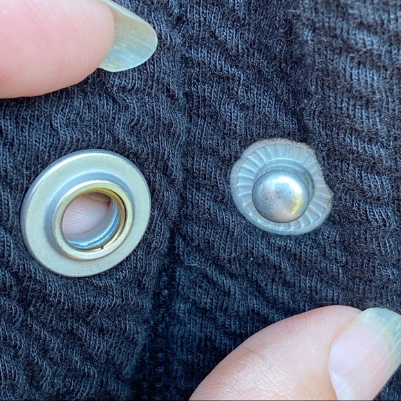 Koret Sport cotton Black Hooded Waffle weave 3/4 sleeve Jacket pockets … - Picture 2 of 7